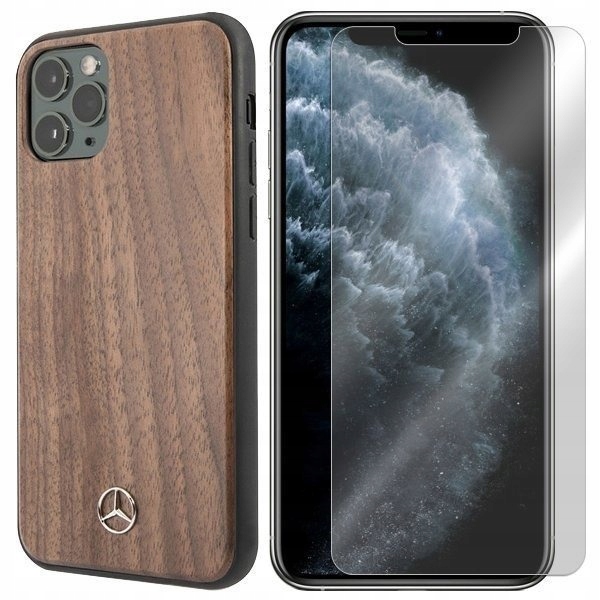 ETUI DO IPHONE 11 PRO MAX MERCEDES WOOD LINE+SZKŁO