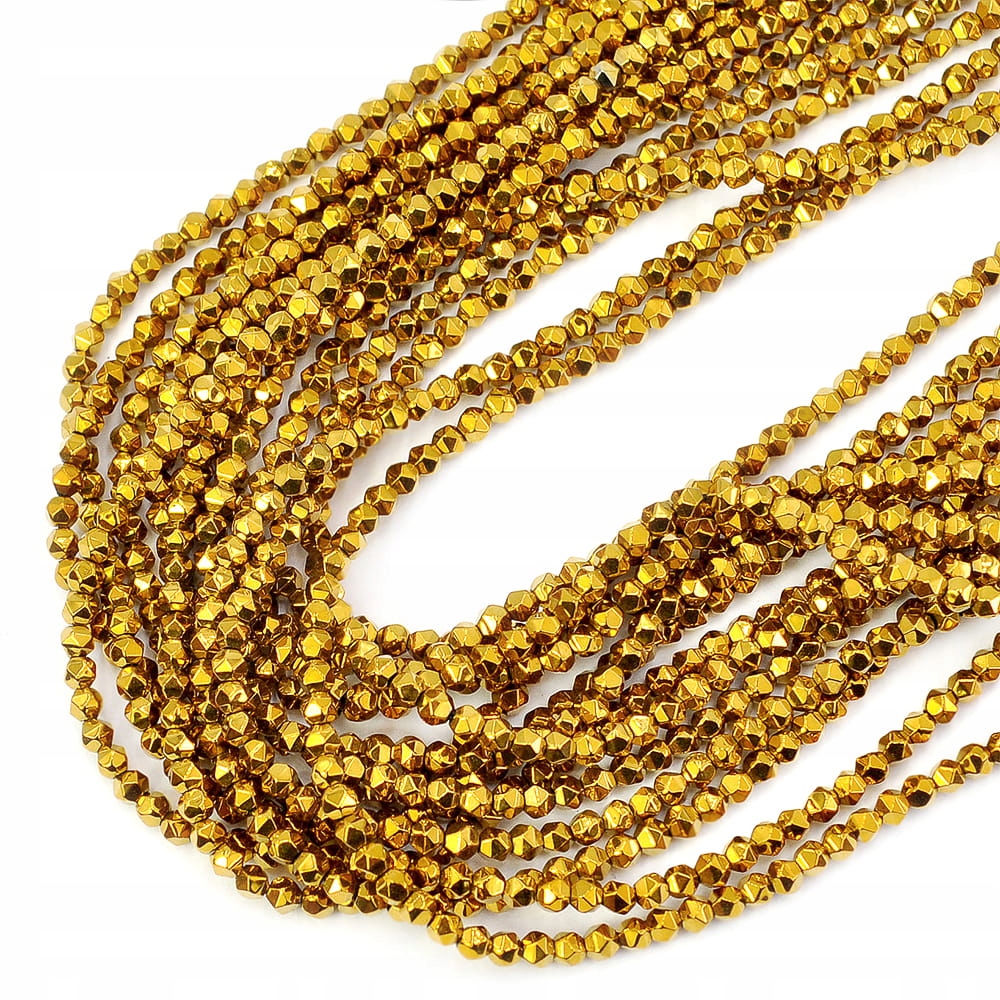 Hematyt złoty bryła fasetowana ok. 2mm Kamieniołomy