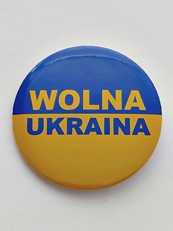 Przypinka WOLNA UKRAINA – Flaga Ukrainy 56mm