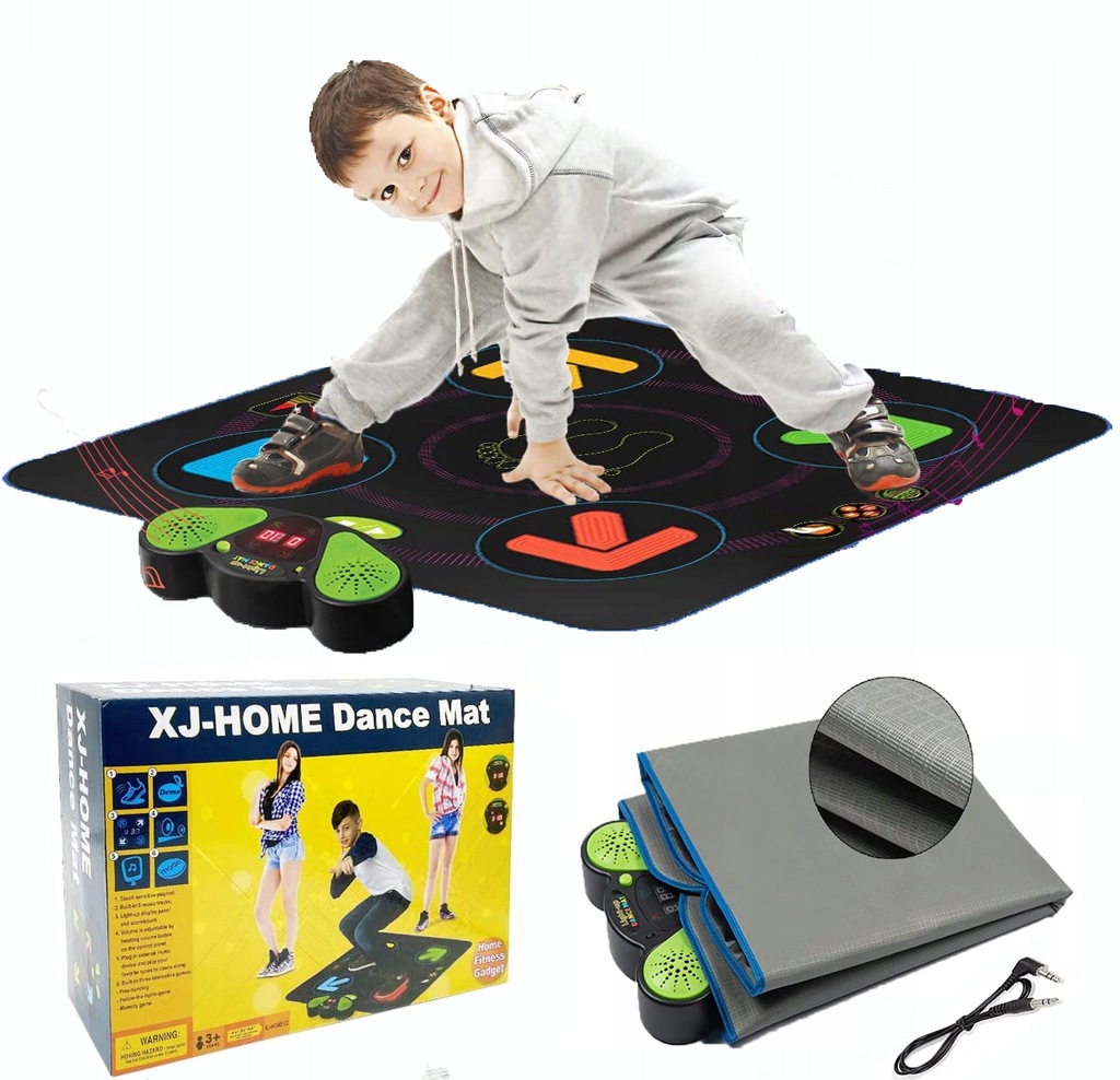KIDS LIGHT UP DANCE MAT WIRELESS DANCE MAT AUX OR BUILTIN MUSIC AGE 312 14561342871