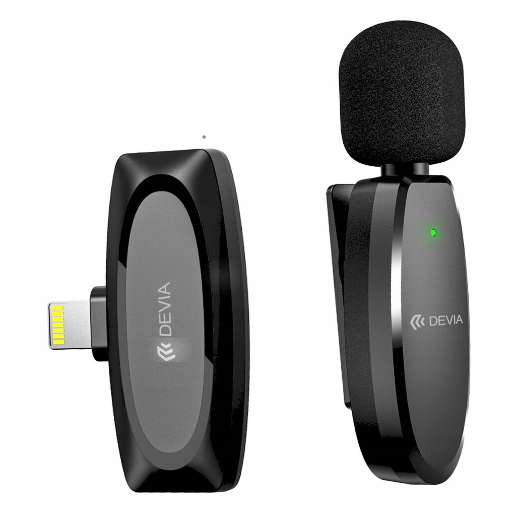 Devia Mikrofon bezprzewodowy krawatowy do iPhone Lightning mały do TikToka