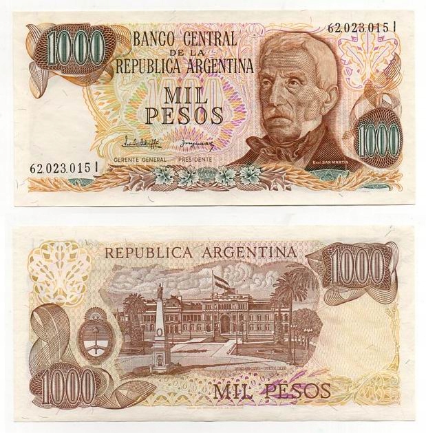 ARGENTYNA 1976-83 1000 PESOS