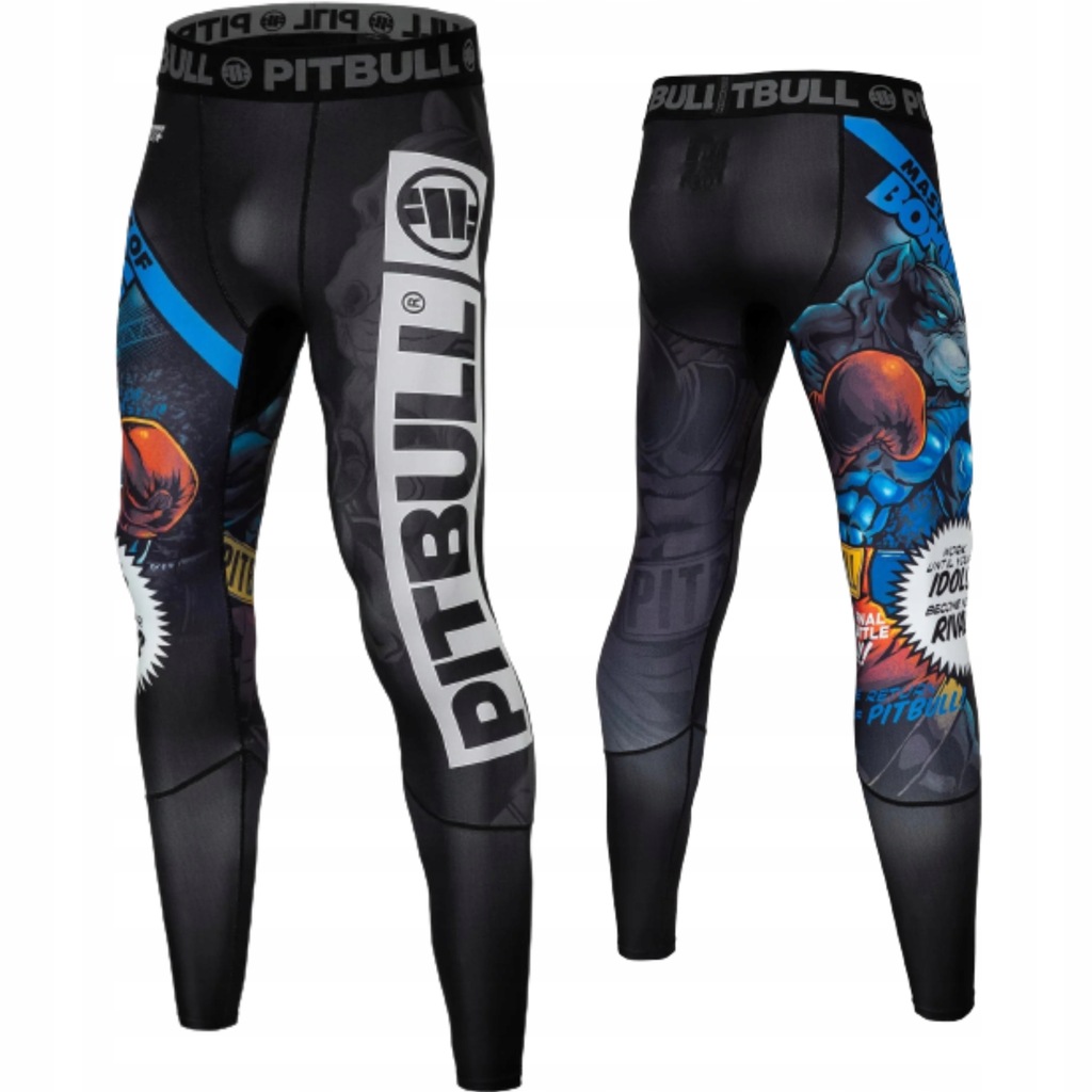 MĘSKIE LEGGINSY KOMPRESYJNE PIT BULL BOXING M