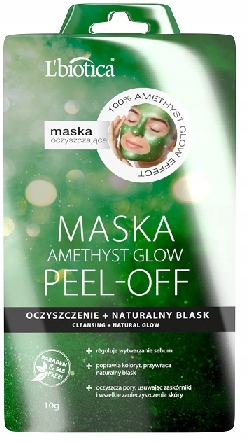 L'BIOTICA Peel Off Amethyst Glow 10g maska