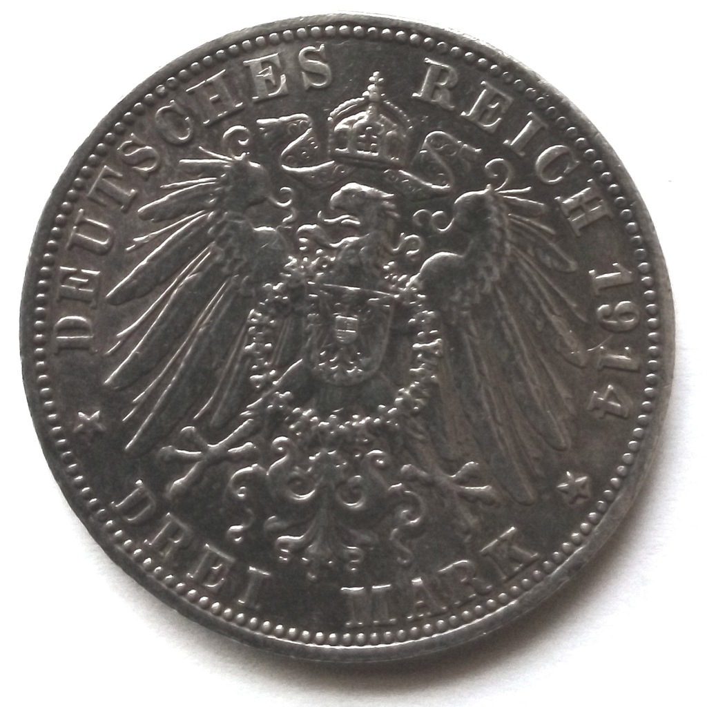 Купить Германская империя 3 марки, серебро 1914 г.: отзывы, фото, характеристики в интерне-магазине Aredi.ru