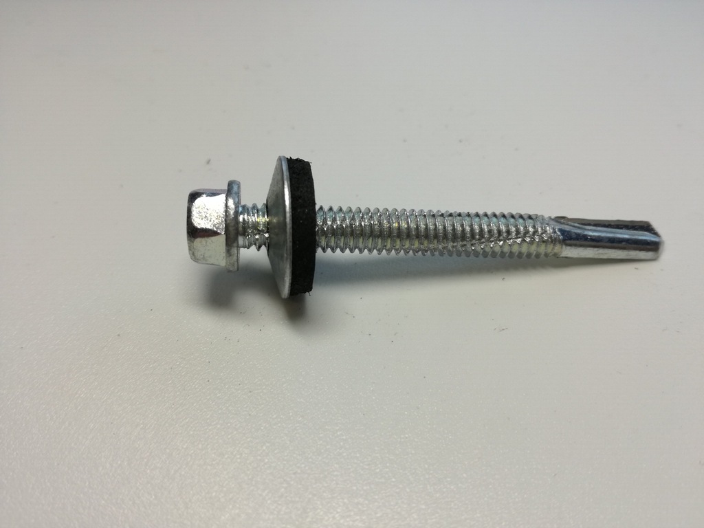 Viti Autoforanti Per Tetto Timco - Testa Esagonale, Sezione TEK Pesante, Acciaio Zincato Scatola 100 - Foto 8