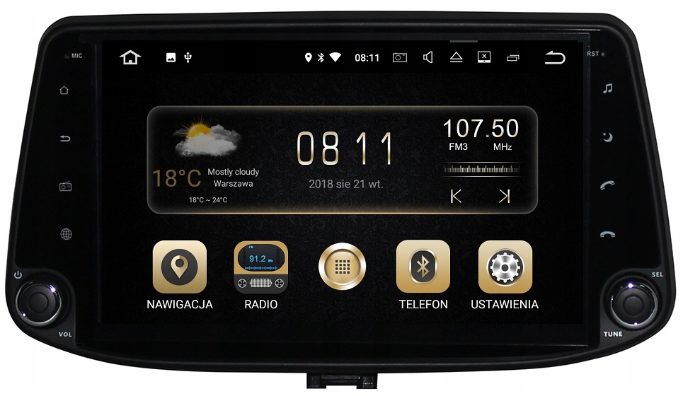 RADIO HYUNDAI i30 9' ANDROID 8 NAWIGACJA GPS DVR