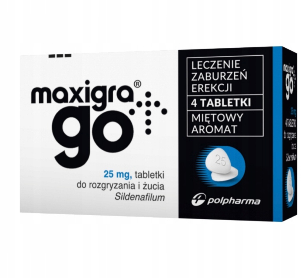 Maxigra Go 25 mg 4 tab erekcja potencja sildenafil