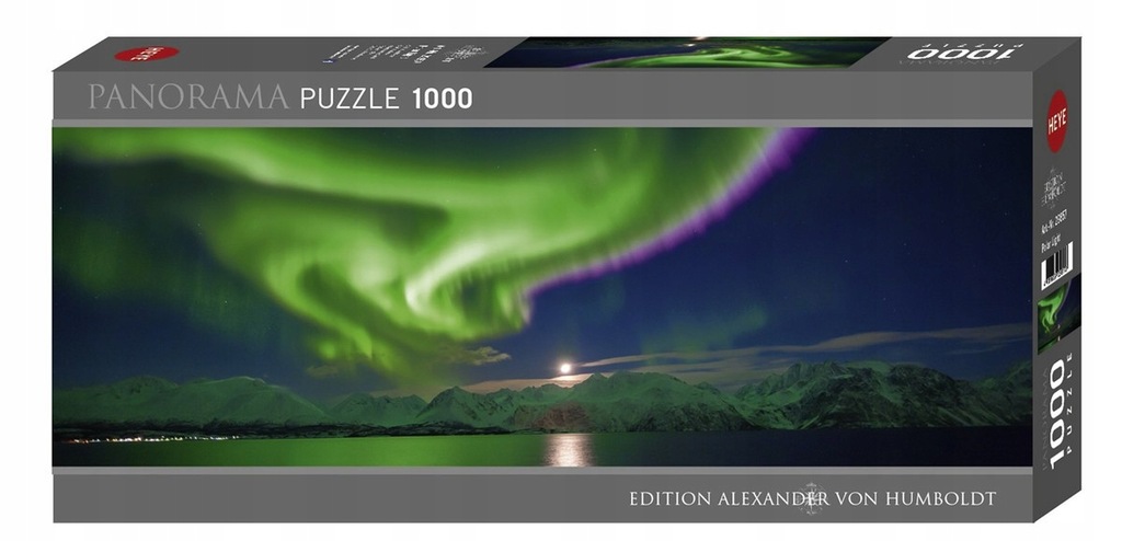 Puzzle 1000 elementów Zorza polarna Panorama