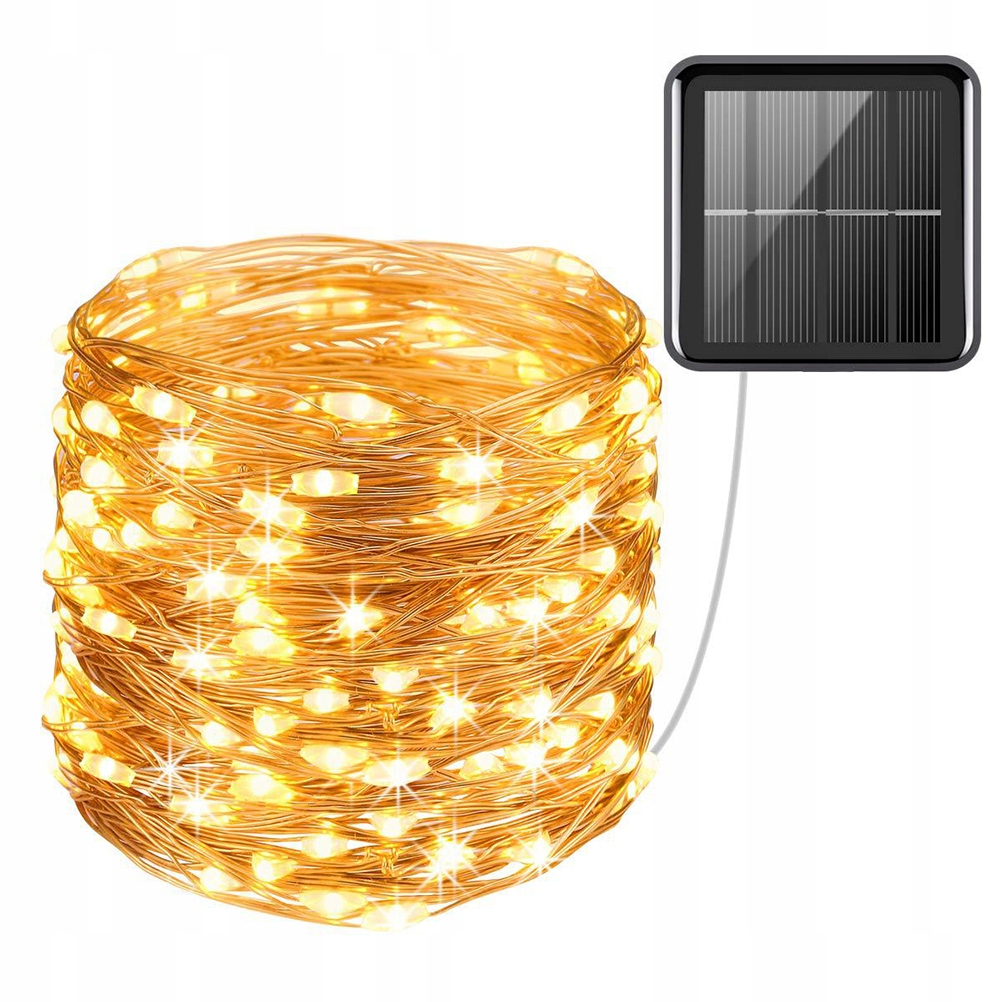 1PC 10M LONG SOLAR LED STRING LAMP FESTIVE