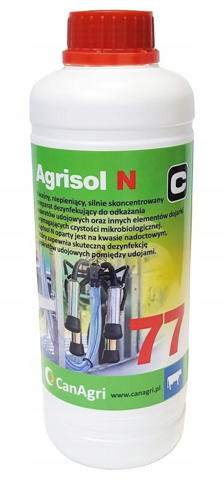 Preparat do dezynfekcji aparatów udojowych Agrisol N 77 - koncentrat, 1 kg,