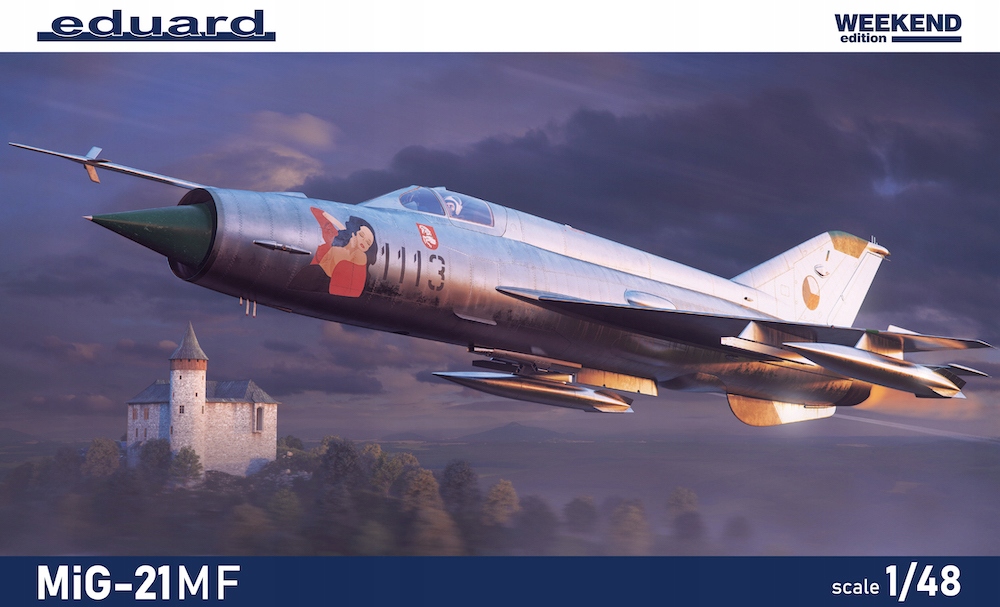 MIG-21MF EDUARD 84177 1/48 weekend polskie kalki Łask 2000 promo