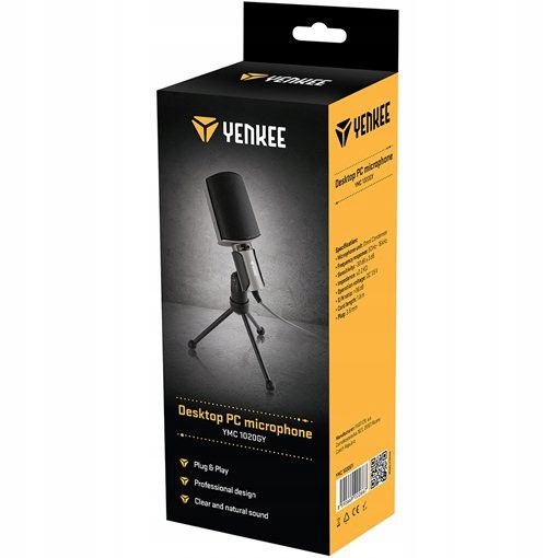 MIKROFON PC YMC 1020GY, 50HZ-16KHZ,-30DB, 2.2KOHM