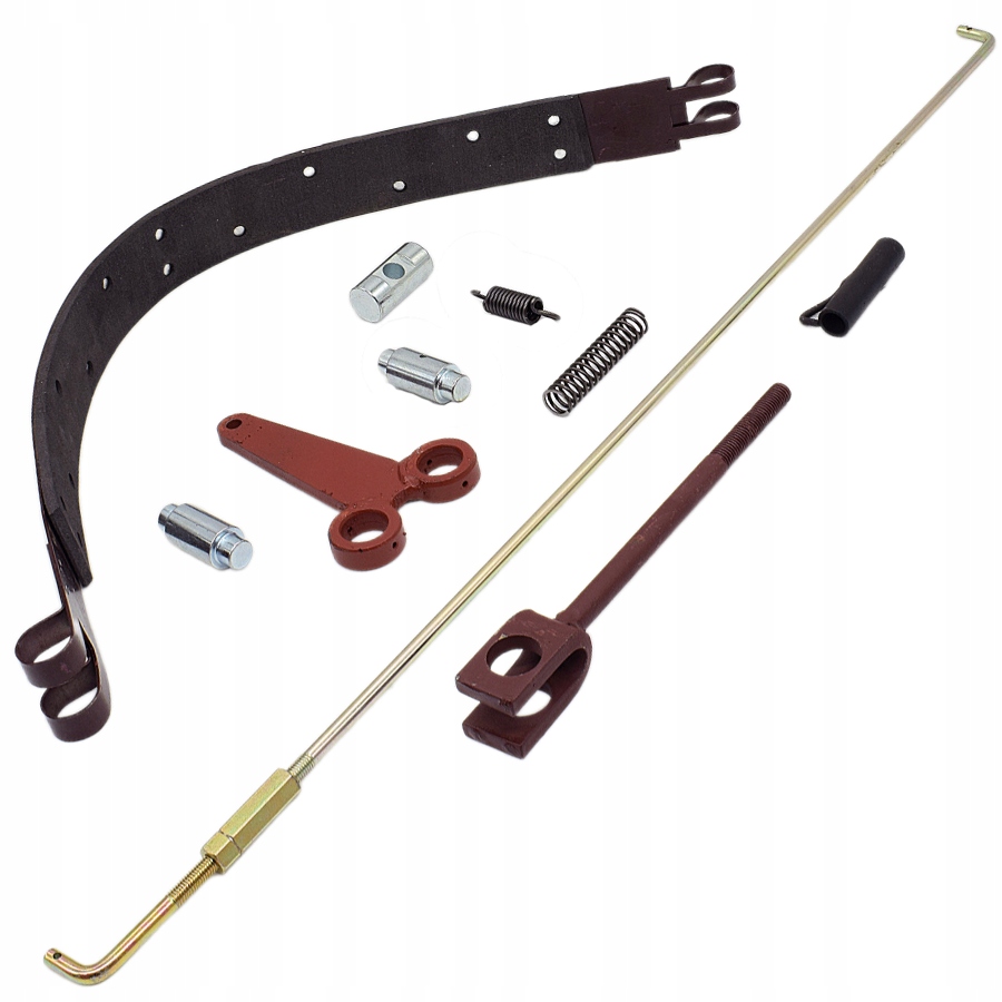 HAMULEC RĘCZNY URSUS C-360 C-360 3P KOMPLETNY ZESTAW TAŚMA CIĘGŁA SPRĘŻYNY