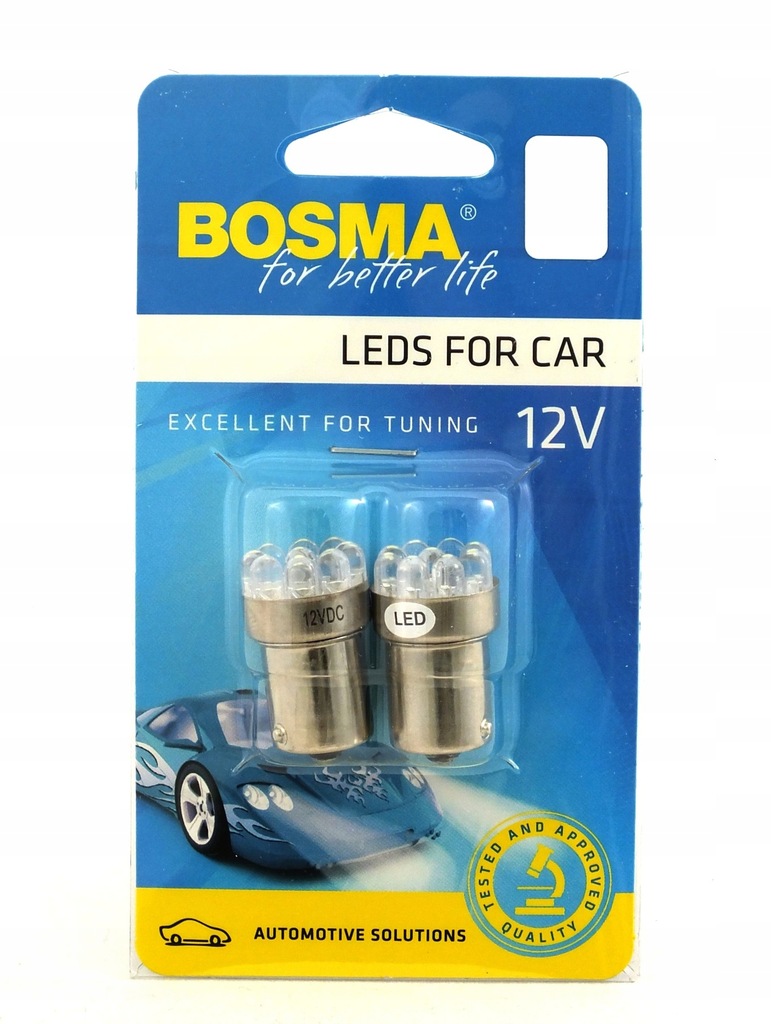 Żarówka Motoryzacyjna Bosma 12V LEDX9 BA15S| 2szt