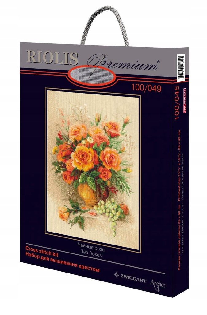 100/049 Premium Herbaciane Róże Zestaw do haftu