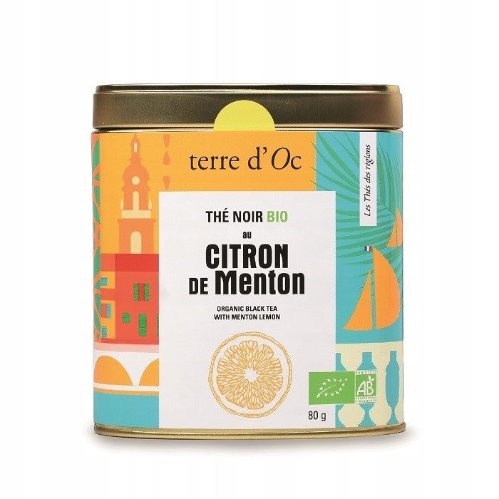 Terre d'Oc Herbata czarna 80g cytryna Menton