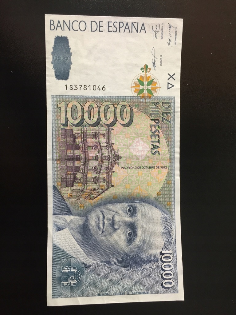 Banknot Hiszpania 10000 Pesetas 1992