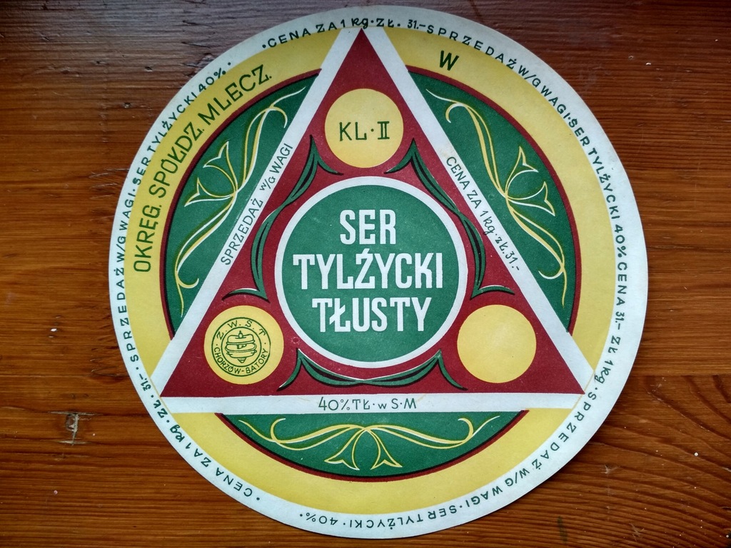 Ser tylżycki tłusty Chorzów spółdz. mleczarska