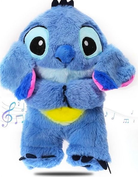 MASKOTKA STICH LILO ODDYCHAJĄCY MIŚ USYPIACZ USPOKAJACZ RUCHOME USZY