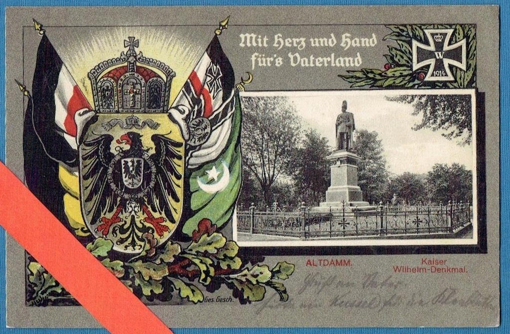 Szczecin. Altdamm. Pomnik Cesarza Wilhelma I. E021