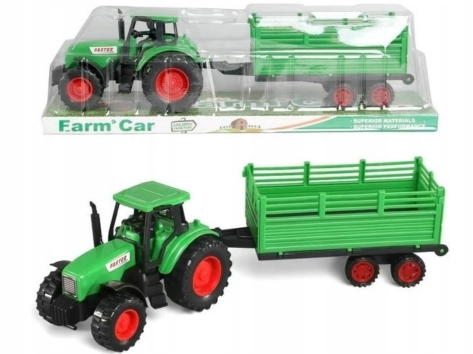 TRAKTOR Z NAPĘDEM Z PRZYCZEPĄ FARMA 0407