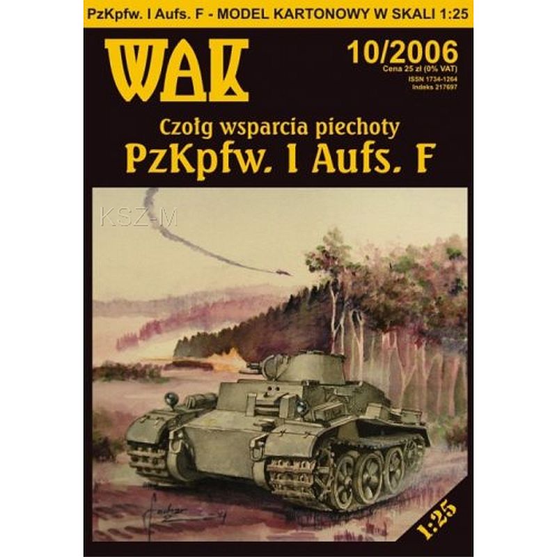 Купить WAK 10/06 Танк PzKpfw. Я Аусф. F (Танк I)1:25: отзывы, фото, характеристики в интерне-магазине Aredi.ru