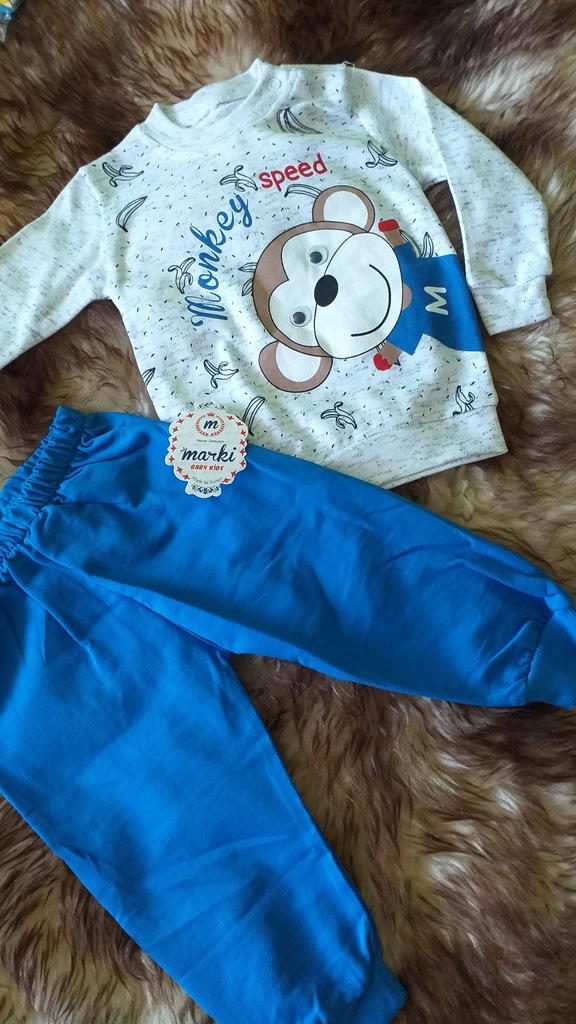 Dres dla chłopca z małpką r.74