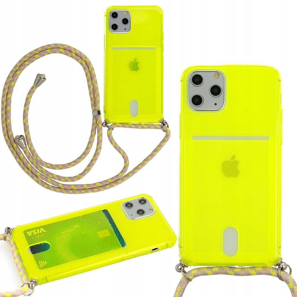 Etui Crossbody na pasku do iPhone 12 Limonka