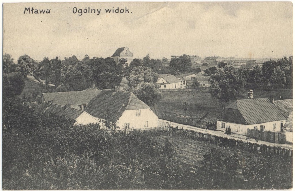 Mława. Ogólny widok, Kościół 1915