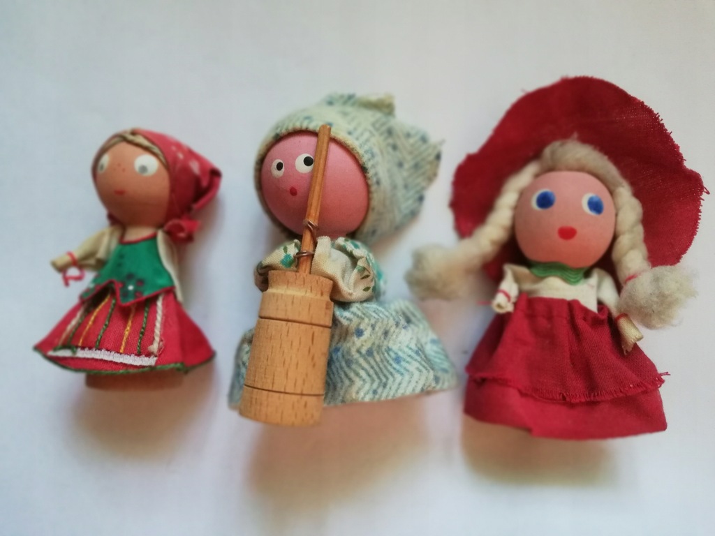 LATA PRL-u. STARE FIGURKI Z CEPELII - UŻYWANE- 3 SZTUKI