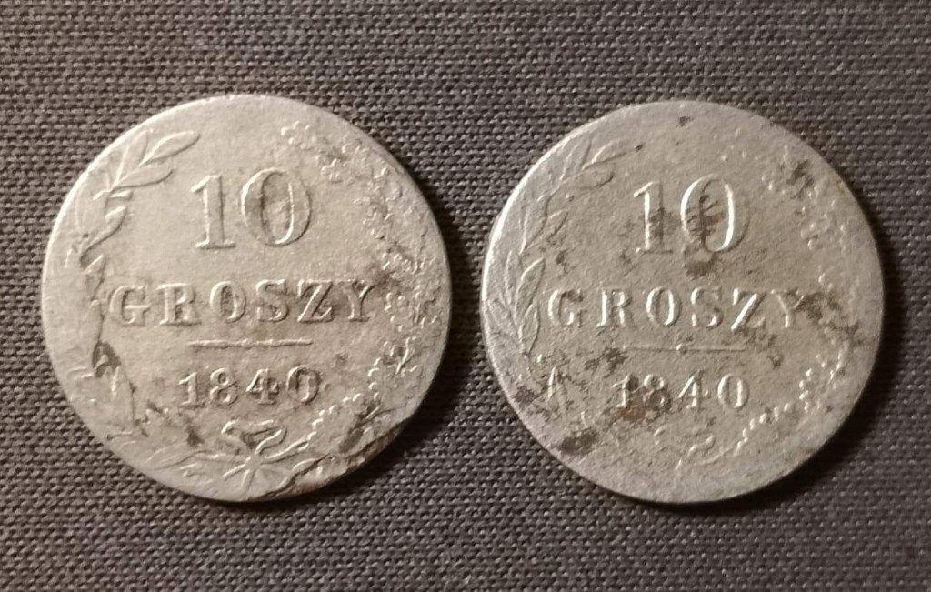 10 groszy 1840 - zestaw 2 monet.