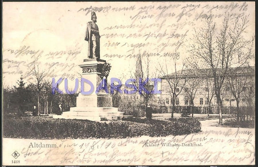 SZCZECIN Stettin Dąbie Altdamm pomnik cesarza 1904
