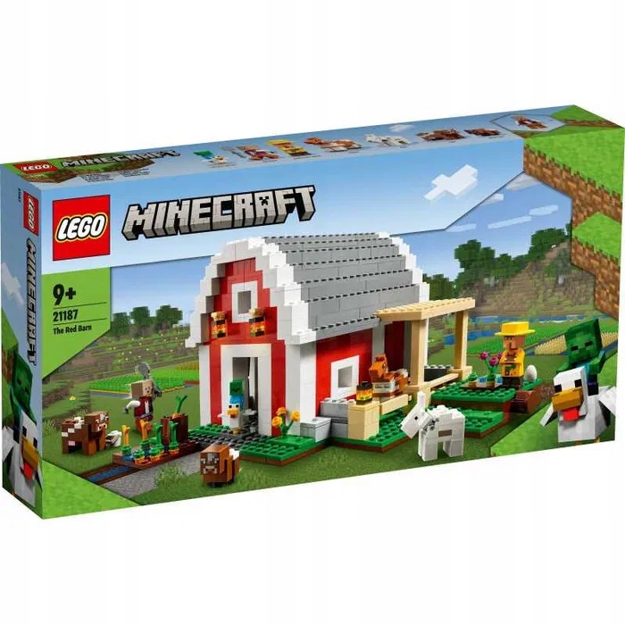 Klocki Farma Budynek Gospodarczy LEGO Minecraft Czerwona Stodoła 21187