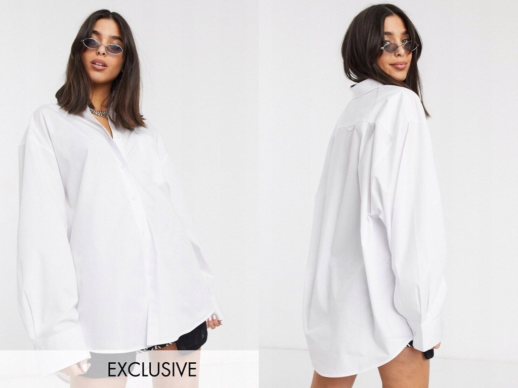 Biała koszula oversize damska luźna 42/XL