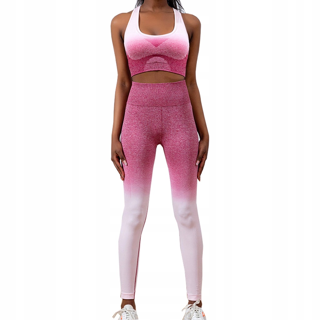 LEGGINSY SPORTOWE DAMSKIE KOMPLET OMBREE S