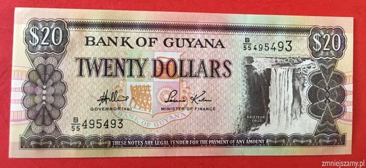 Guyana - 20 dolarów - STAN - UNC - dla WOŚP