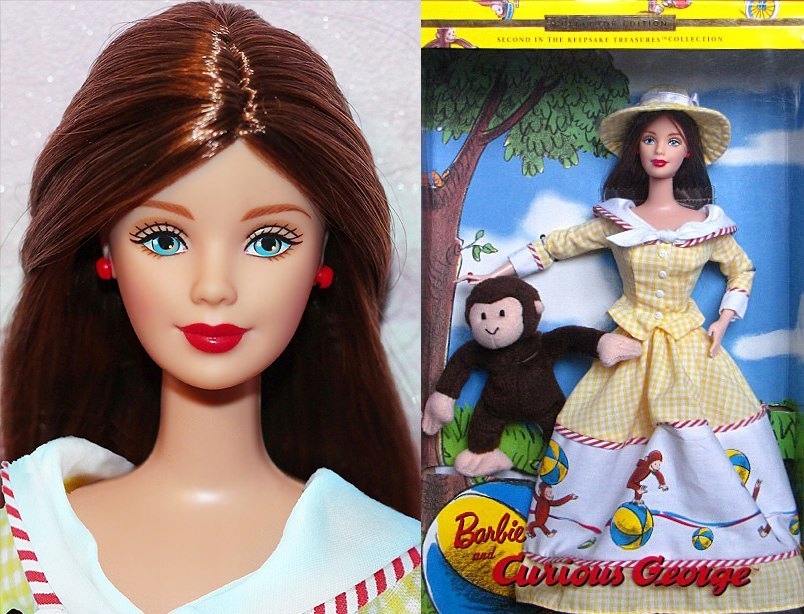 Mattel 2000 Barbie and Curious George UNIKAT 8934307073 oficjalne archiwum Allegro