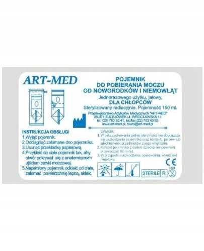 ART-MED Pojemnik do pobierania moczu dla chłopców
