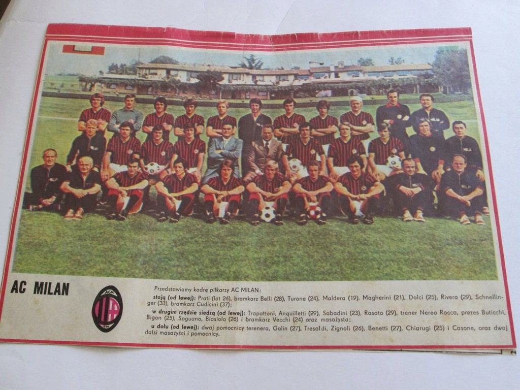 PLAKAT AC MILAN 1973