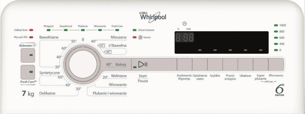 Pralka Whirlpool TDLR 70112 (1000 obr/min; 7 kg; 6