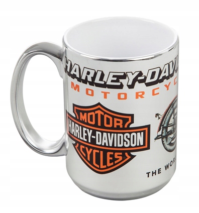 Kubek ceramiczny Harley Davidson Czarny lustrzany