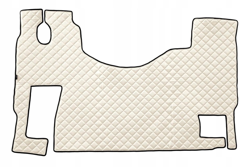 F-CORE Dywaniki podłogowe EKO-Skóra pikowana (1 szt.) Szampański fotel pasa