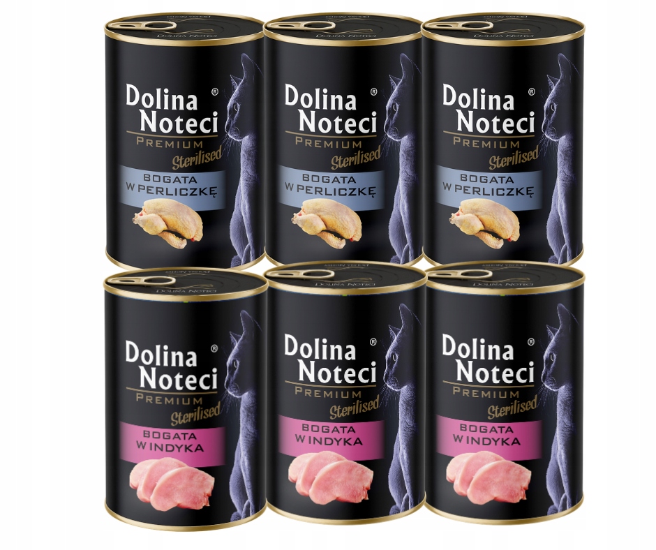 Karma Dolina Noteci Sterilised Bogata w perliczkę, indyka mix 6x400g