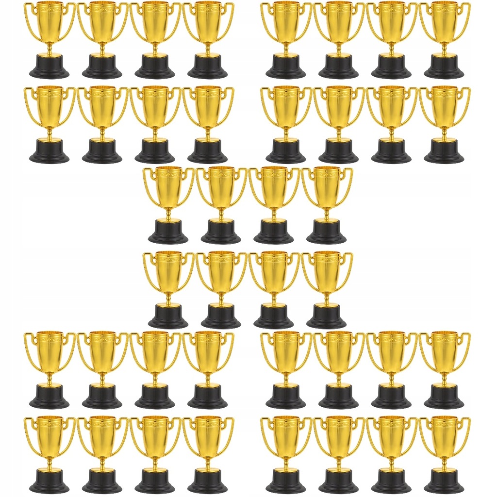 40 MINI PUCHARY NAGRÓD DZIECI ZŁOTE TROFEA SZKOŁA ZABAWY