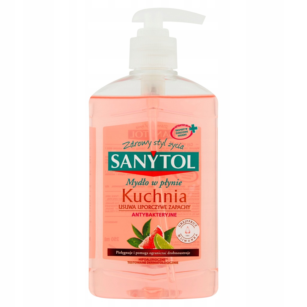 SANYTOL Kuchnia Mydło Antybakteryjne Usuwa Przykre Zapachy 250ml