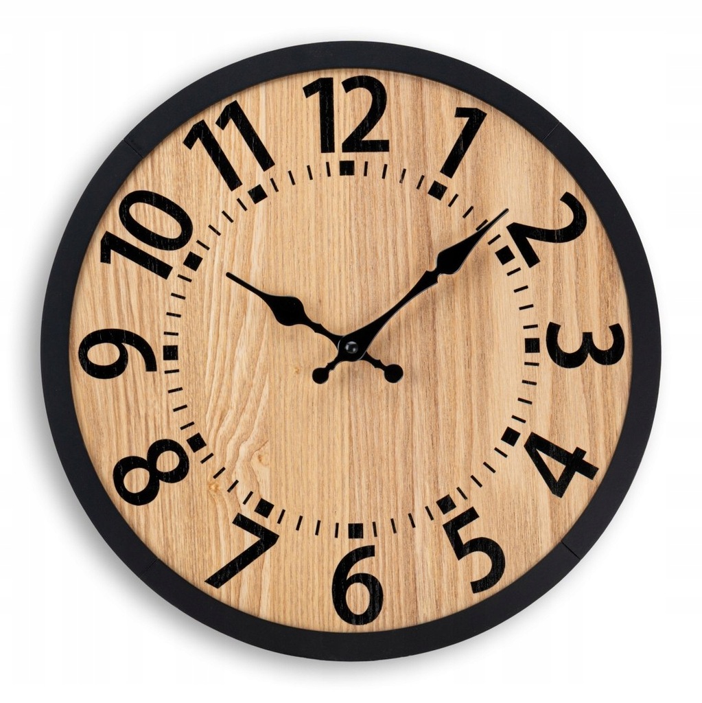 Zegar ścienny drewniany loftowy ABBAS 35 cm