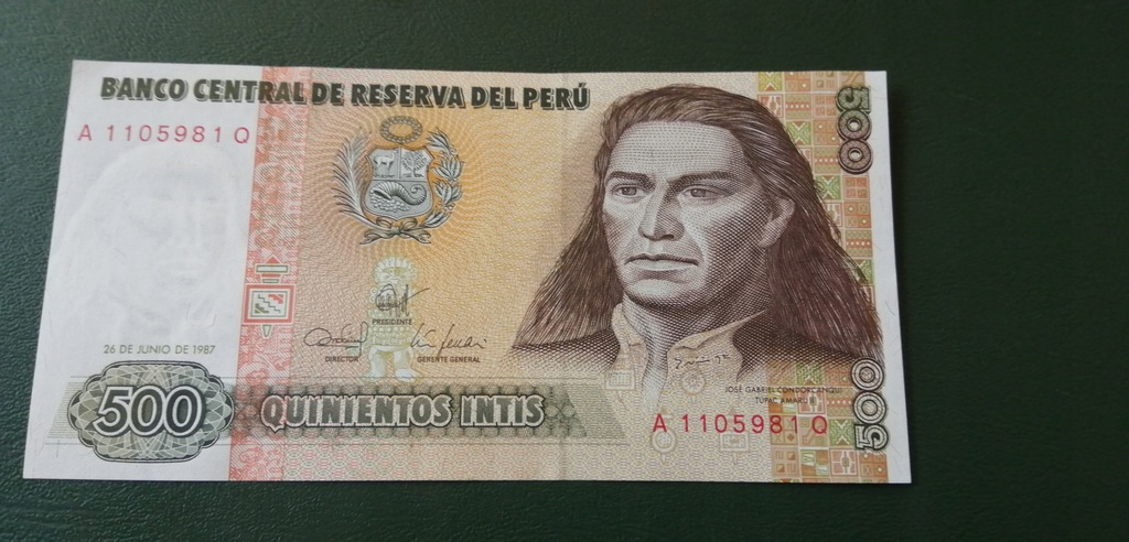 Peru 500 INTIS 1987 UNC