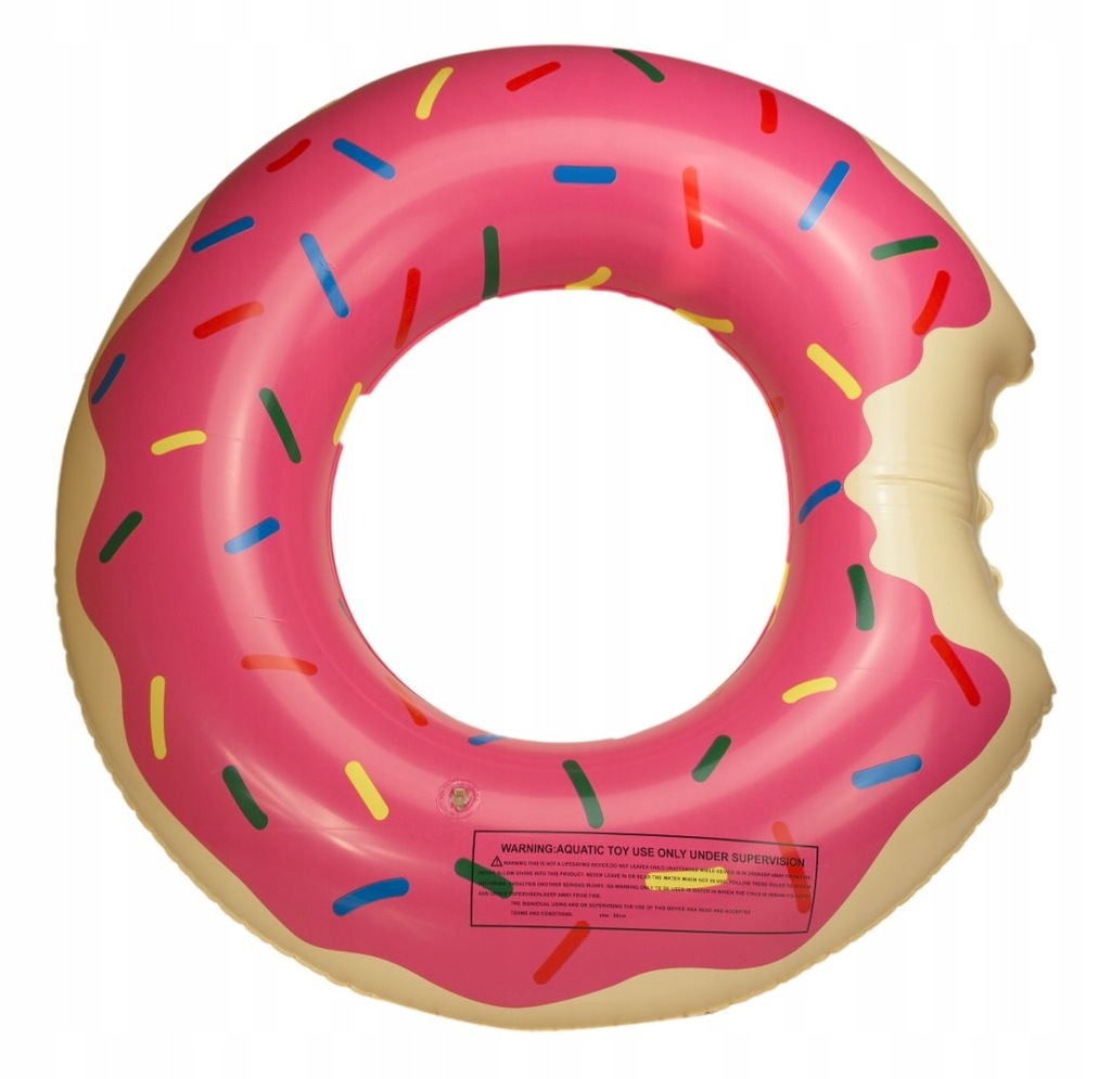 Koło do pływania dmuchane Donut różowe 50cm max 20
