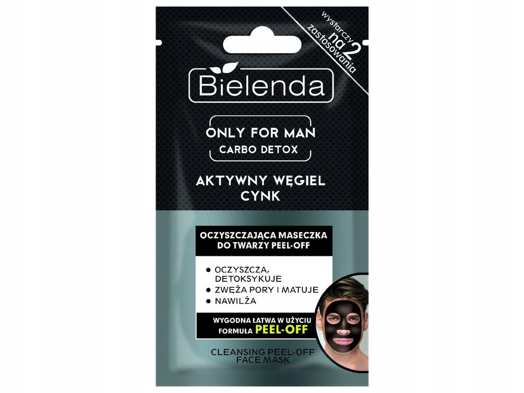 Bielenda Only for Man Carbo Detox Maseczka 2x6g